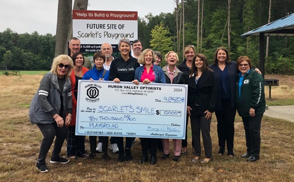 HV Optimists donate to Scarlet’s Smile Foundation