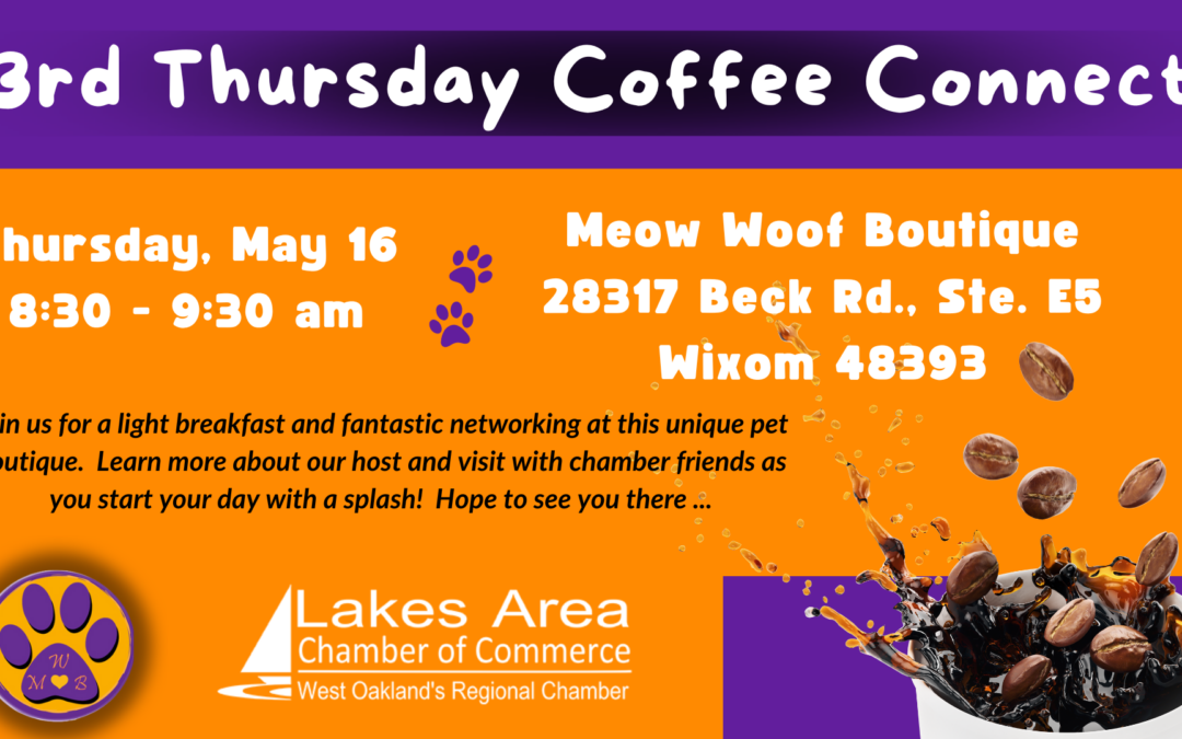 3rd Thursday Coffee Connect at Meow Woof Boutique